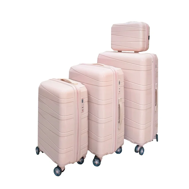 2024 new ych Unisex Travel Luggage Set Hot Boxes Special Style Fashionable Multi-Size Suitcase TSA Spinner Wholesale PP/Aluminum