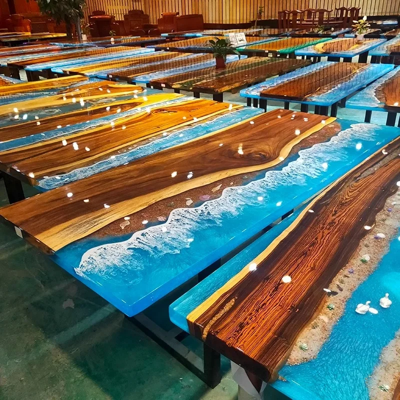 Favourite River wooden epoxy resin table dining Side Living Room with epoxy resin wood coffee table wood epoxy resin table top
