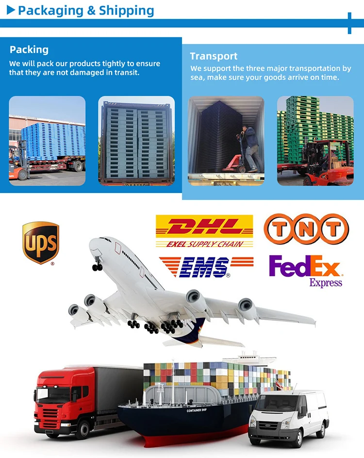 HDPE Transportation Racking Heavy Duty Industrial Flat Top Surface Plastic Pallets for Warehouse Storage