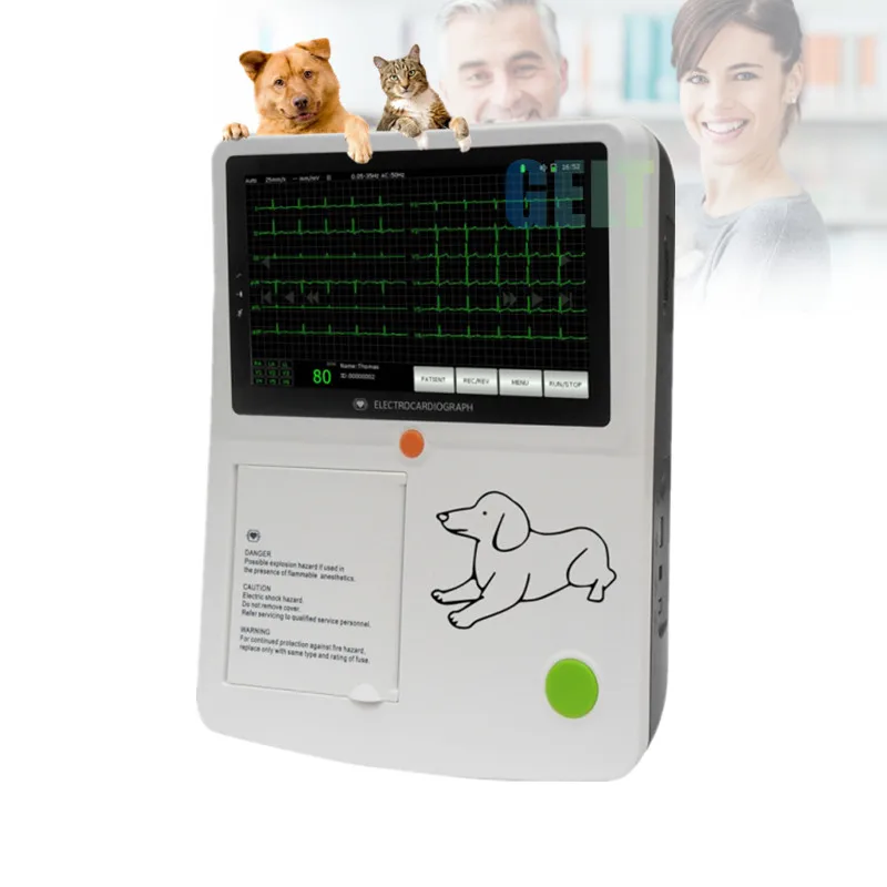 G-V701 Лучшая цена портативный ветеринарный одноканальный ECG для мелких животных и домашних