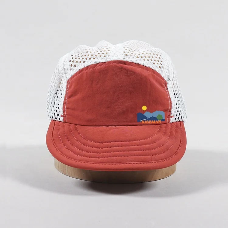 Custom 5 Panel Quick Dry Hiking Trail Cycling Duckbill Running Hats Soft Foldable Brim Camper Cap Ultralight Sports Mesh Caps