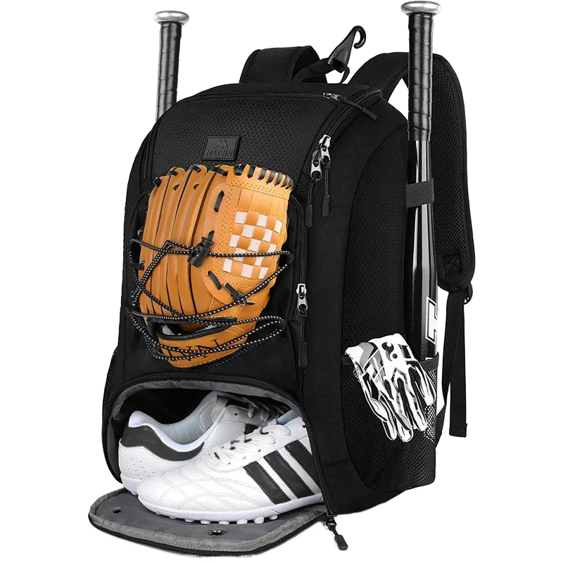 Lightweight Basketball Bag with Fence Hook Hold, Top Selling Sports With Shoes Compartment Softball Bag with Shoes Compartment