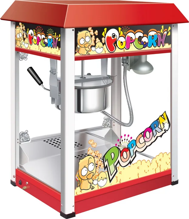 Popcorn Machine Electric Automatic Commercial Vending Popcorn Maker Visible Glass with  light bulb Hot Products in Cinema Home