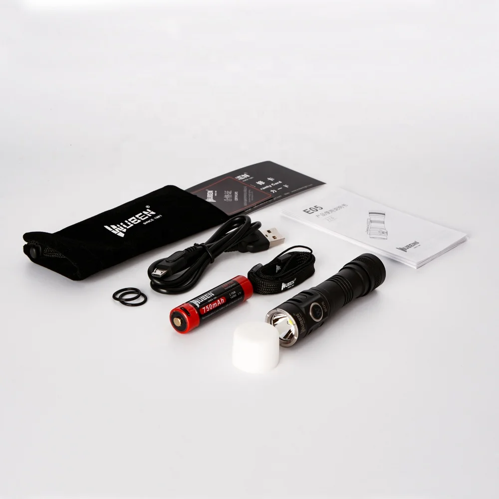 Wuben E05 карманный маленький водонепроницаемый USB Перезаряжаемый магнитный мини светодиодный фонарик