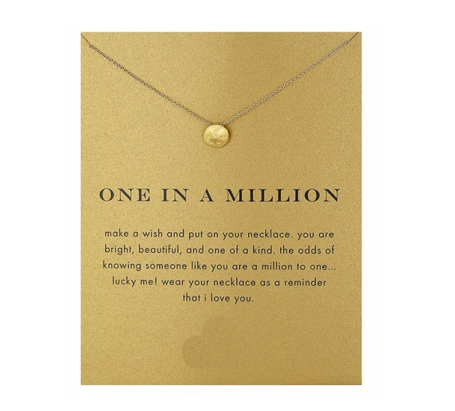 Korean Necklace One In A Million Sand Dollar Gold Dipped Necklace