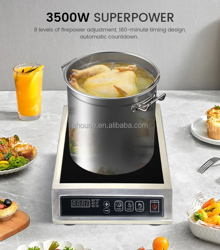 High-Power Commercial Induction Cooker Plastic bottom Electromagnetic Induction Stove/Cooktop Household Use Factory Price