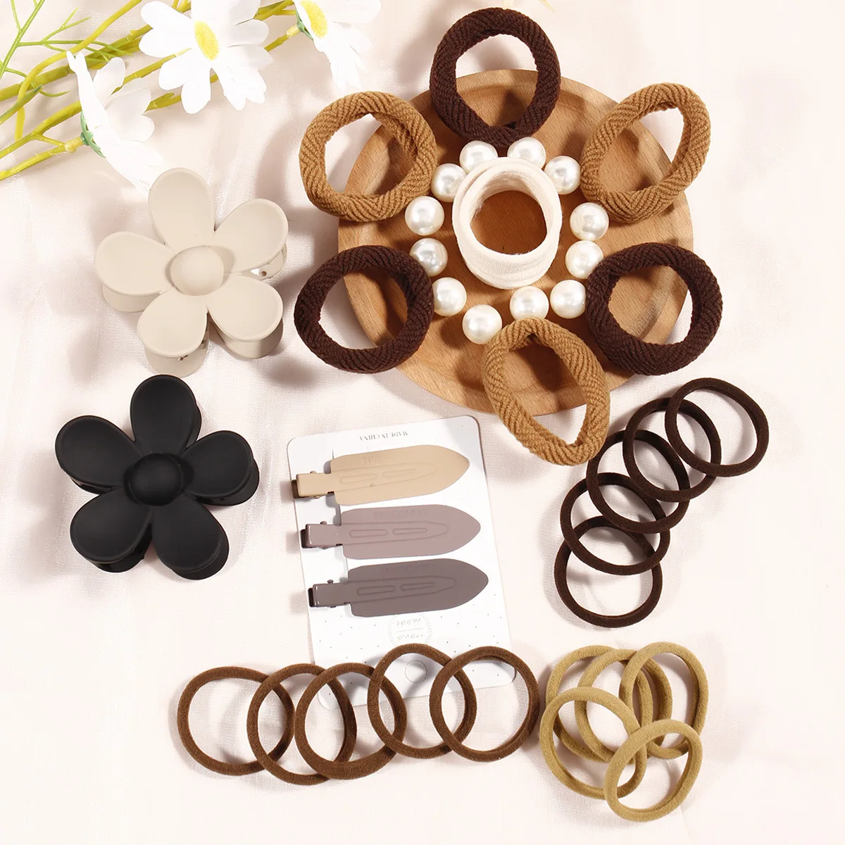 Girls Elastic Hair Band Hair Claws Hair Accessories Set Fashion Beautiful Decoration Sets