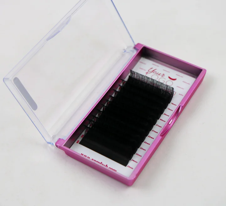 matte black cashmere lash extensions volume lashes trays private label cashmere lash tray custom
