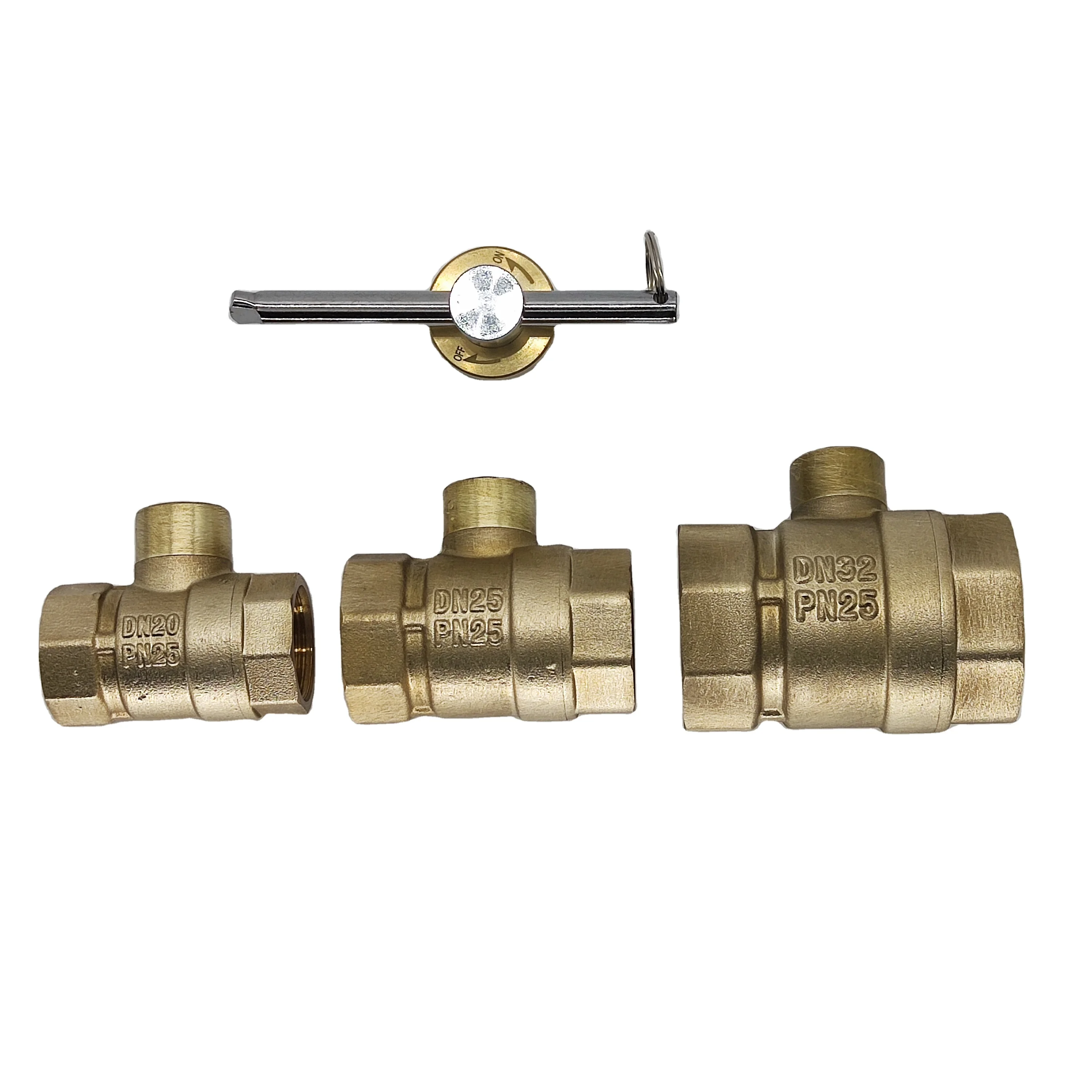 WEILING OEM 1/2 - 2 inch lockable valve lockable ball valve brass lockable valve
