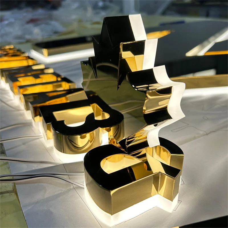 3D Acrylic Led Backlight Logo Signs Store Sign for Business Outdoor Light Sign Logo