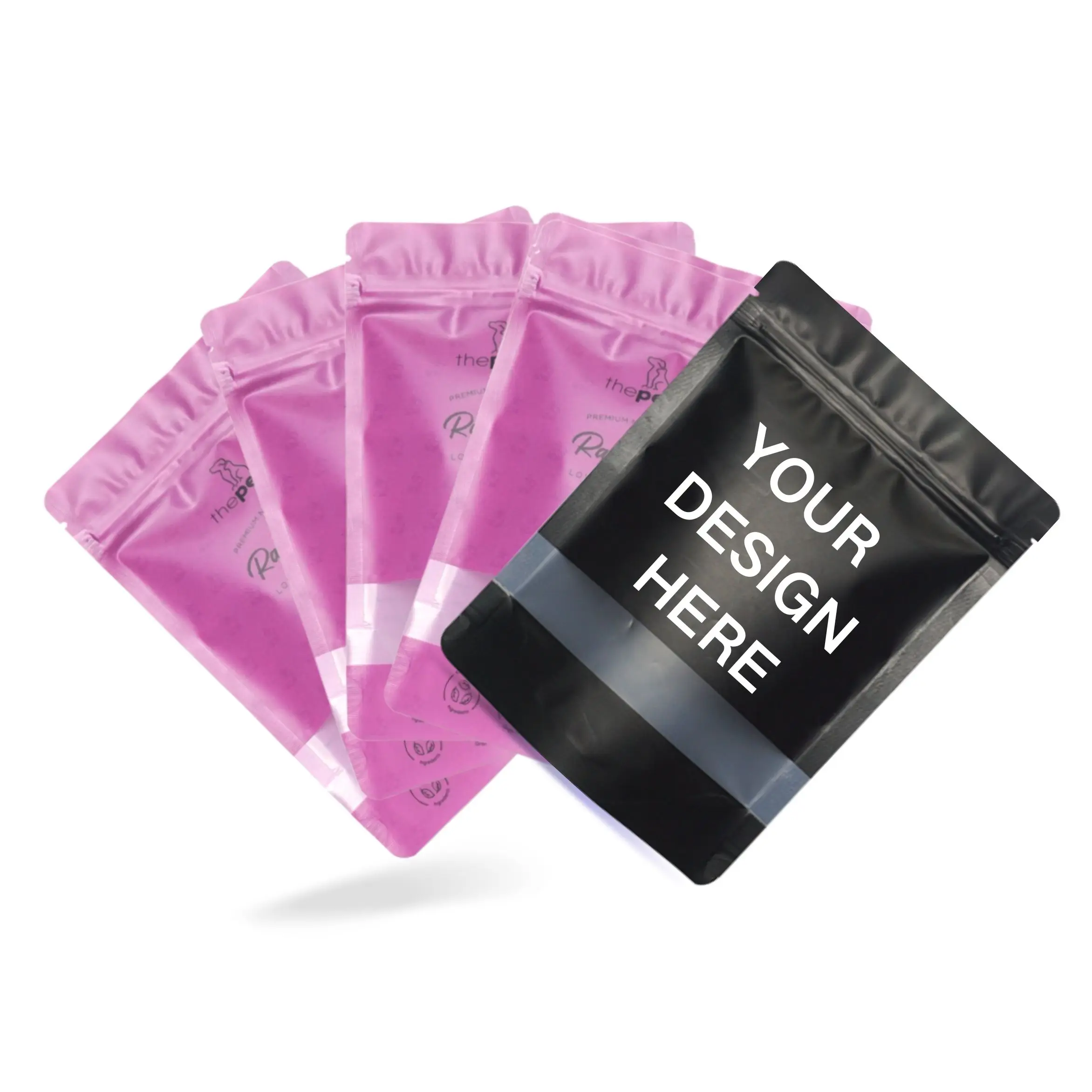 Custom digital printing kids vitamin gummy candy packaging mylar bags recyclable ziplock stand up pouch with clear window