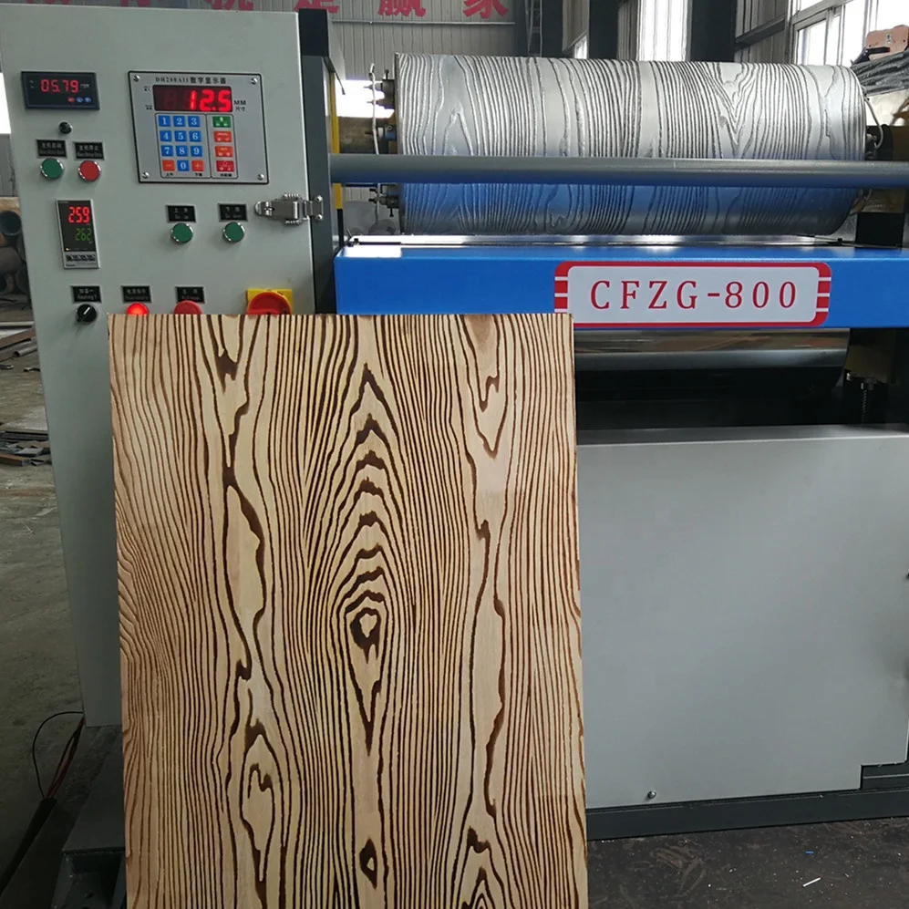 solid wood / MDF / WPC decking / PVC foam board wood grain embossing machine