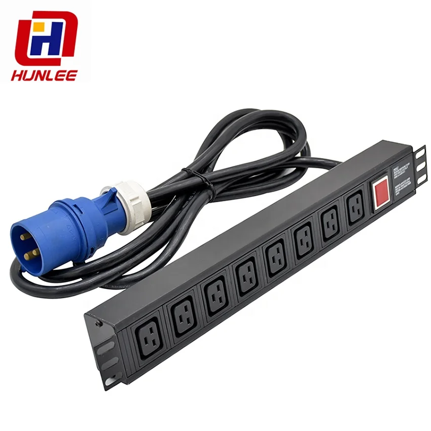 
1.5u IEC c19 pdu power distribution unit 8 outlets sockets 