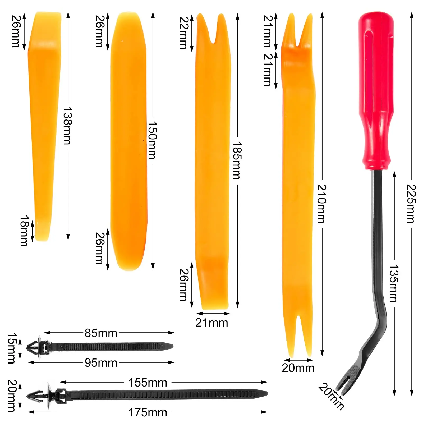 C0066 925Pcs auto fastener & clip Car Plastic Push Retainer Door Panel Trim Clips & Auto Body bumper rivet Fasteners Fender