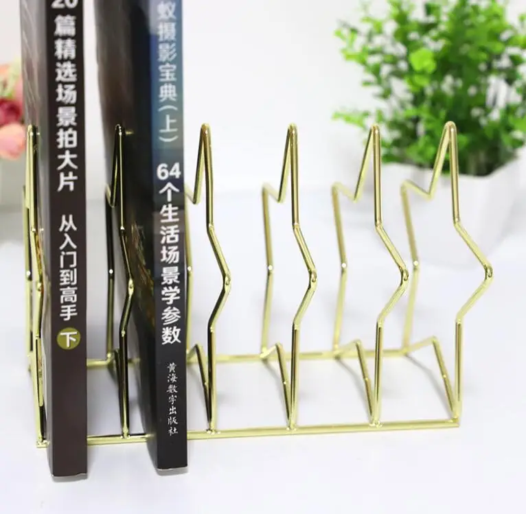 
Study room desktop gold bookends luxlury style book ends decorative desktop book stand 