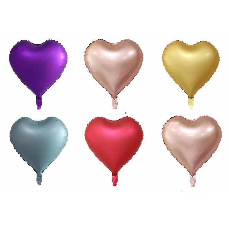 Wholesale Metallic Ballons 18inch Chrome Heart Shape Balloons Party Wedding Globos Decoration