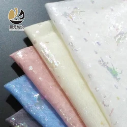 Unicorn bronzing kids mesh foil stretch white wedding children tulle skirt fabric