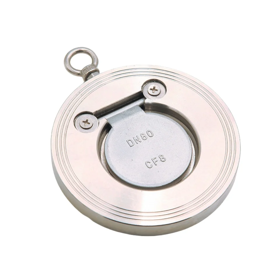 H74W-16P SS304 316L Stainless Steel Single Disc Wafer Type Circular Plate Check Valve
