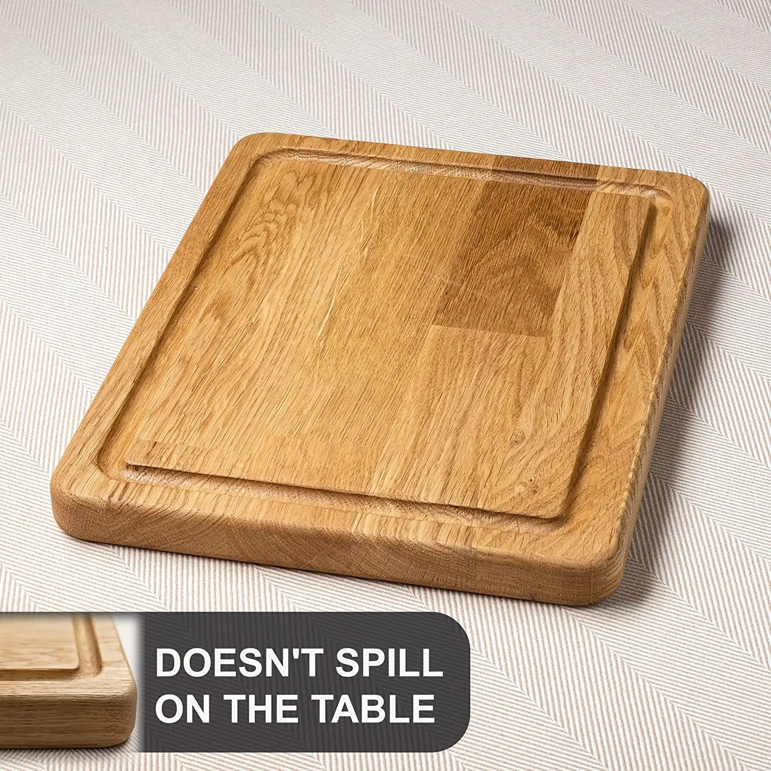 Combohome Large Reversible Multipurpose Thick Oak Wood Chopping Cutting Board