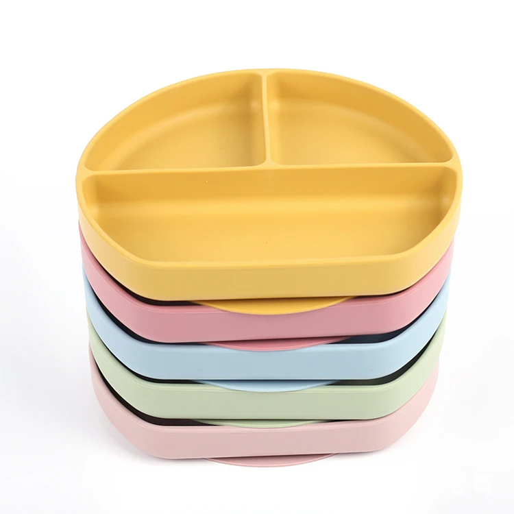 Wholesale Divided Plate Kids Dinner Plate Baby Silicone Plate For Toddlers