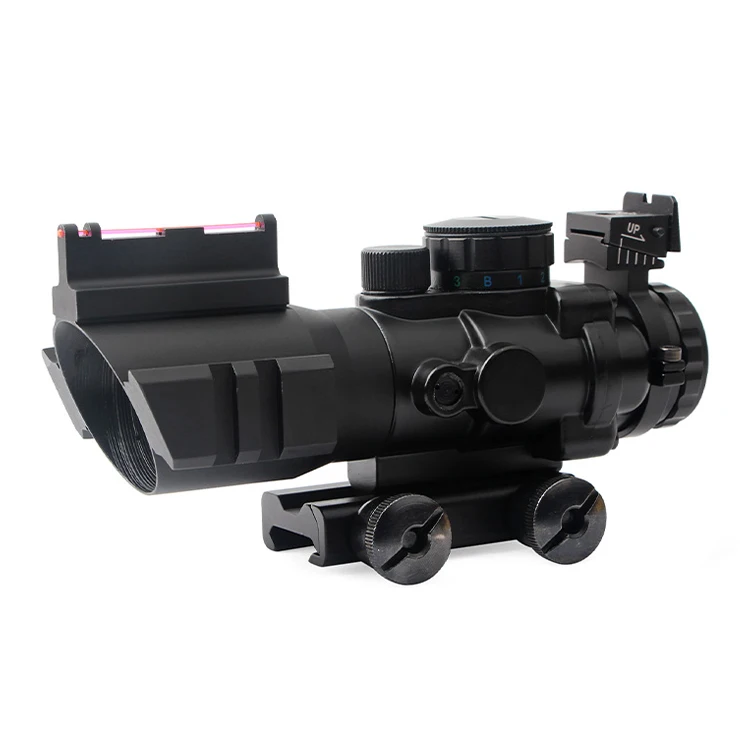 Tactical 4x32 Fiber guide holography optical red dot Illuminated Crosshair Rangefinder Scope With Reflex Scope
