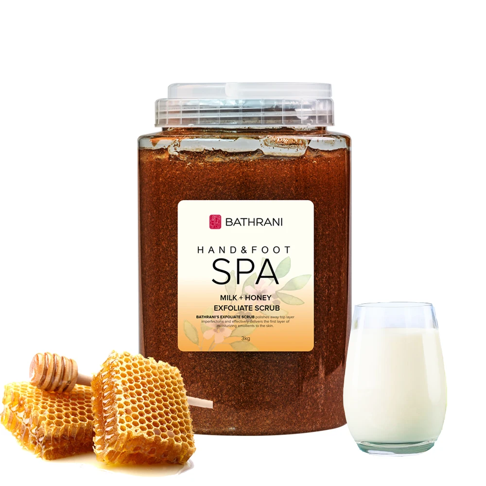 Own brand body scrub exfoliator skin scrub deep cleansing, moisturizing  natural walnut shell rose foot care