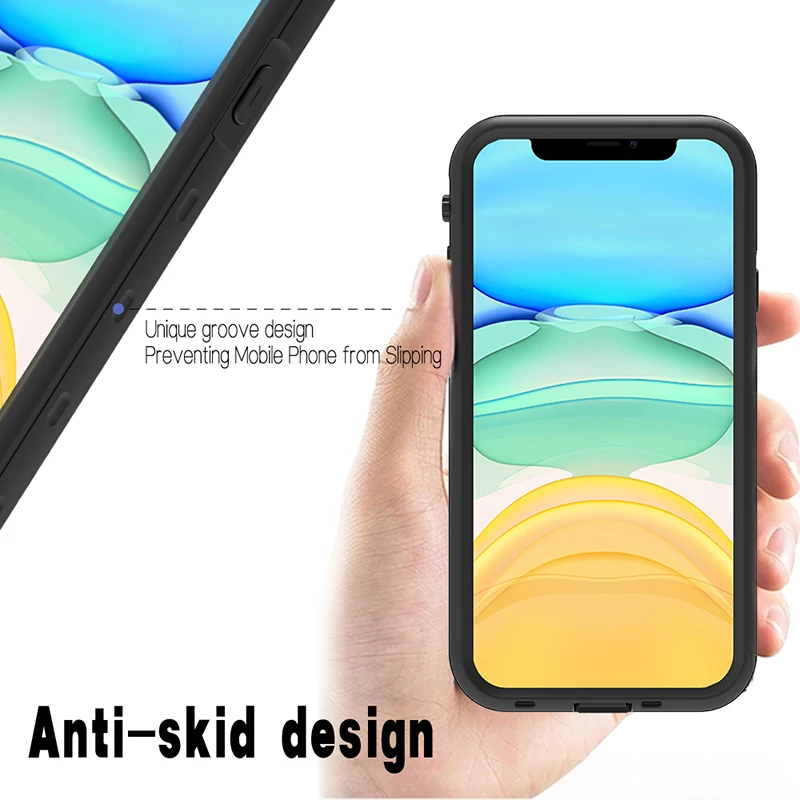 Shellbox IP68 2 Meters Waterproof Shockproof Phone Case For Iphone 11 Waterproof Case With Screen Protector Built-in