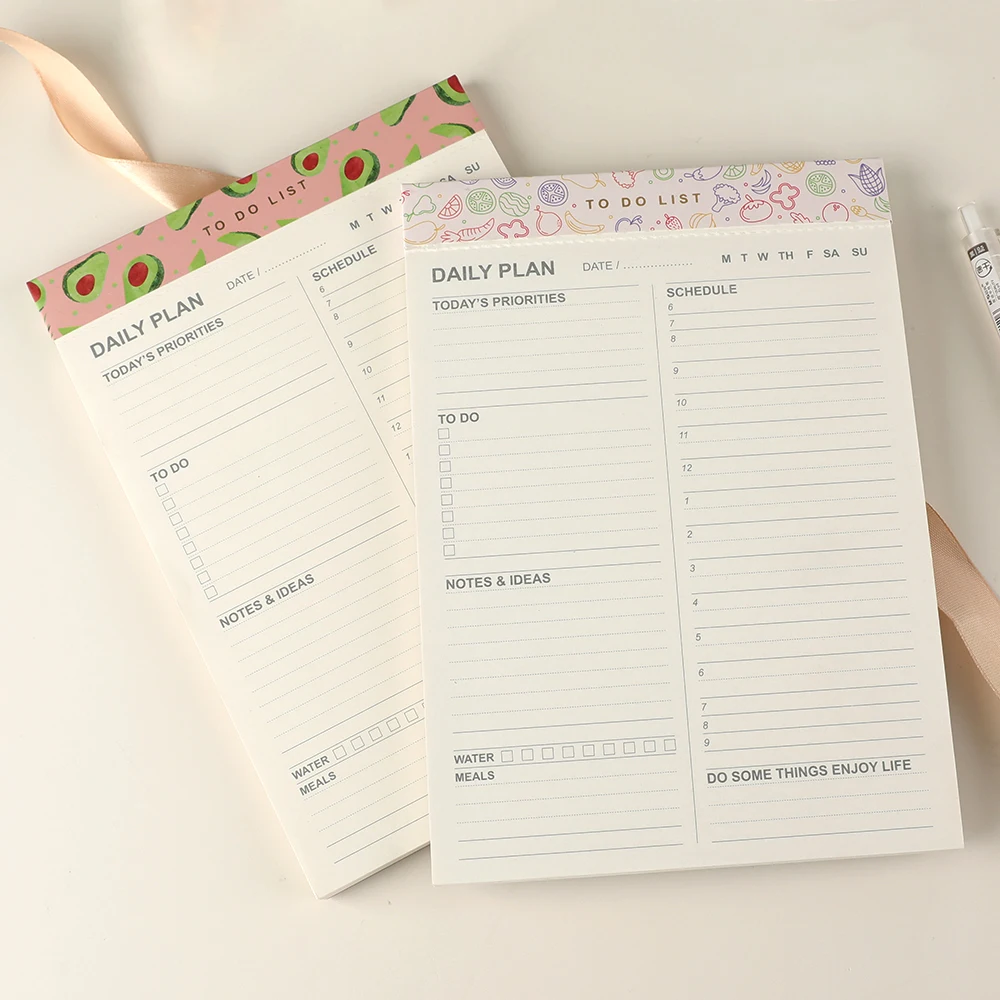 A4 A5 OEM Custom Logo Printed School Office Planner Daily Notepads To Do List Paper Shopping List Plan Notepad