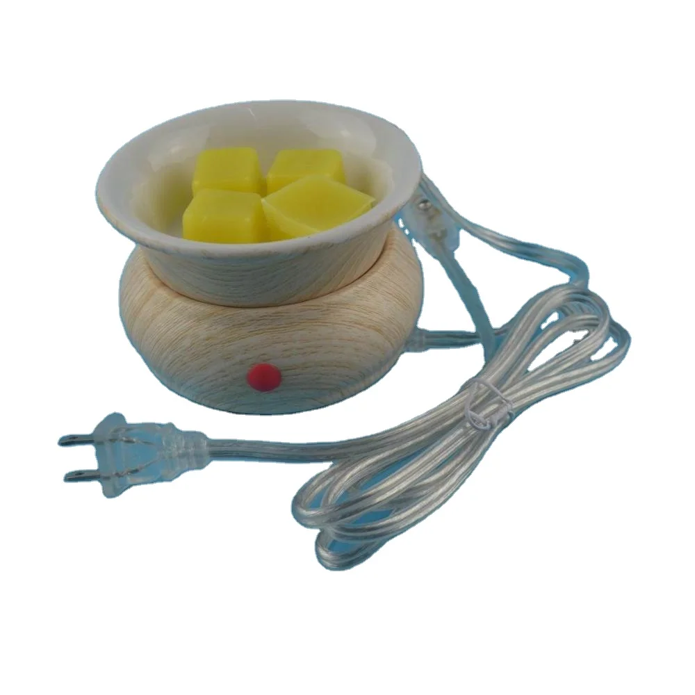 Wood Grain surface Plug in Electric Ceramic Wax Melt Warmer Aroma diffuser