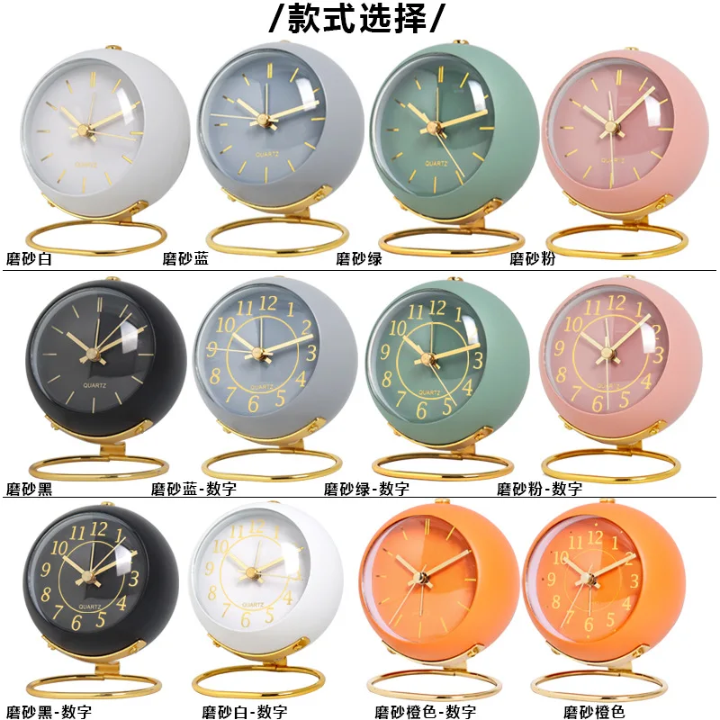 Modern round Table Clock Fashionable Alarm Clock with Multi-Color Options Customizable Maternity Children Home Decoration