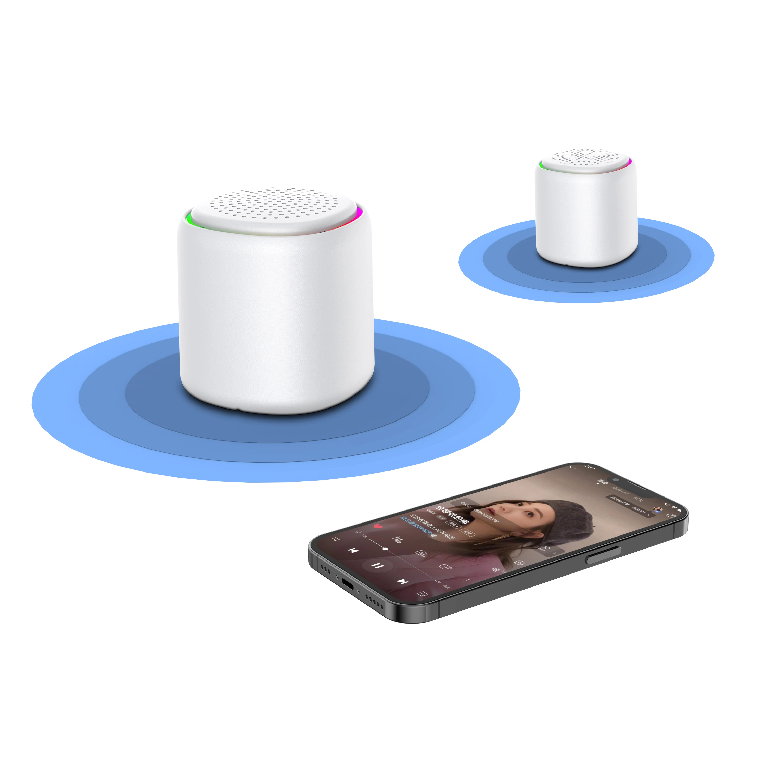 Anodized Bushing HIFI Parts Factory Supply Fabricated Red Mobile Phone Plain Computer Wireless OEM Customized Item 2.0 Speaker