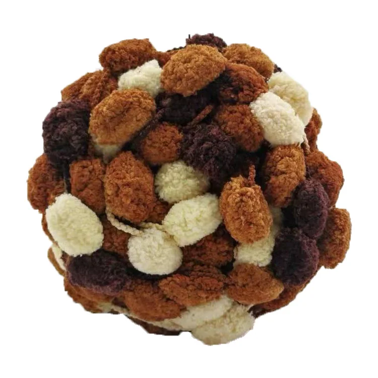 DIY fancy multi color ball line yarn wholesale 100%polyester faux fur crocheting yarn blankets