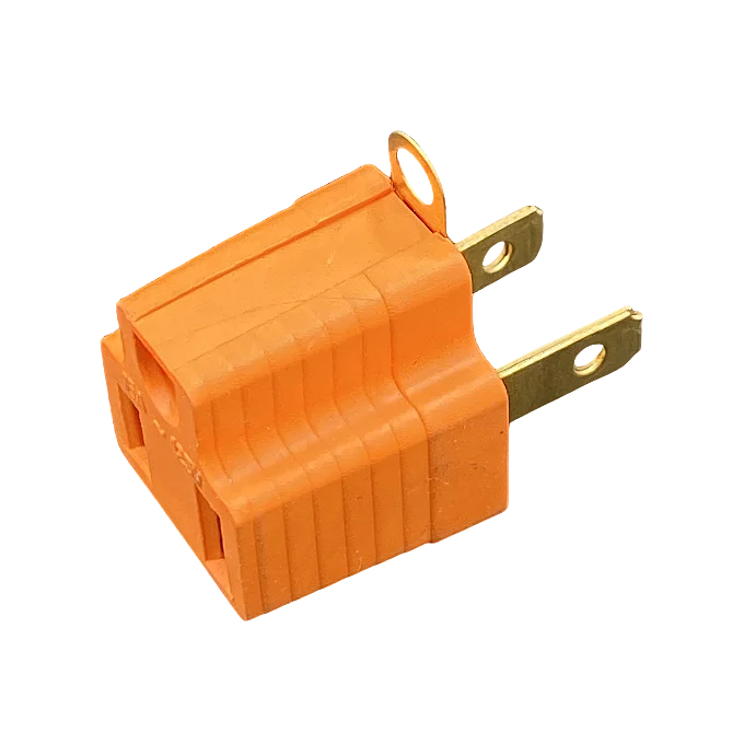220v 120v plug ac adapter rubber material orange Mexico conversion  pvc 2 pin plug with socket