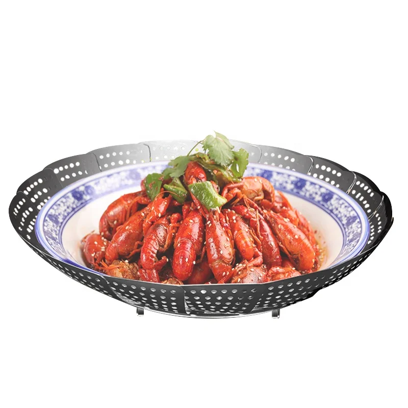 Multifunctional Cookware Sets Stainless Steel Kitchen Collapsible Fruit Plate Vegetable Food Steamers