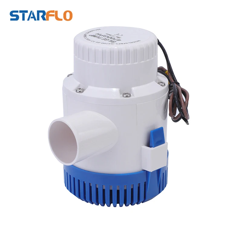 STARFLO portable impeller pump electric submersible solar powered marine bilge pump for sea water yacht