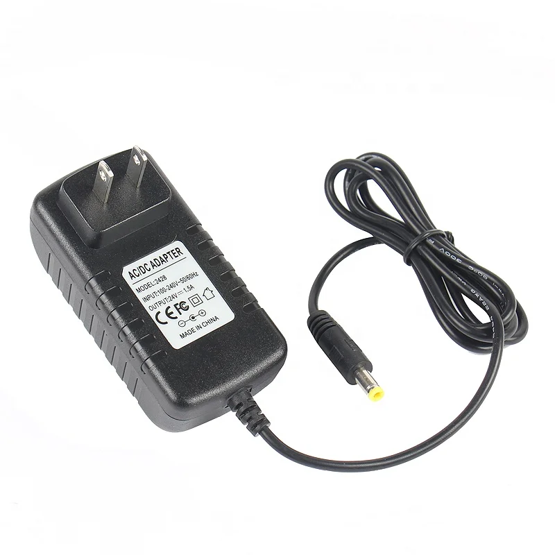 KC FCC RHOS CE approved high quality 24V 1A  power adapter for led desk lamp hikvision huawei routers