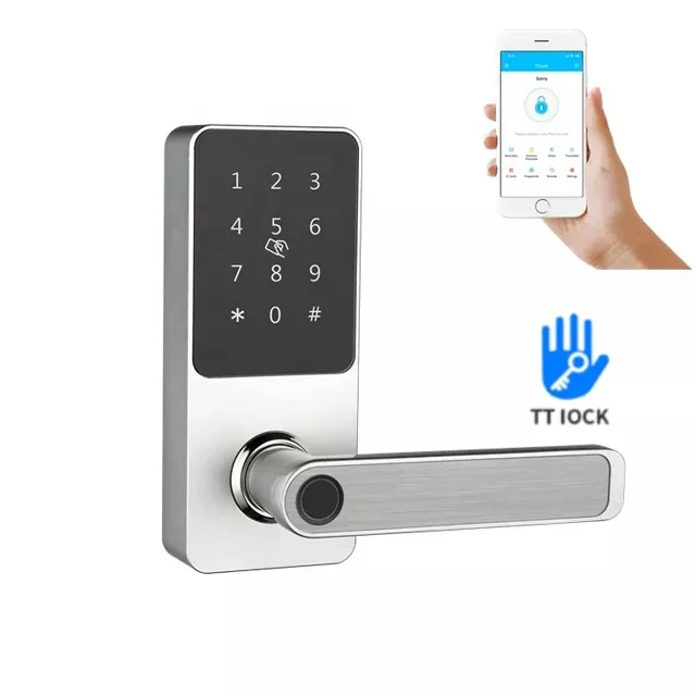 Tuya BLE Smart Aluminum Door Lock Biometric Fingerprint Security Anti-theft Digital Keyless Lock Smart Fingerprint Door Lock
