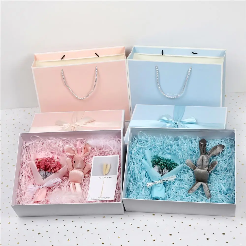 Christmas bow ribbon birthday gift box Underwear silk scarf wrapped gift box hand gift box