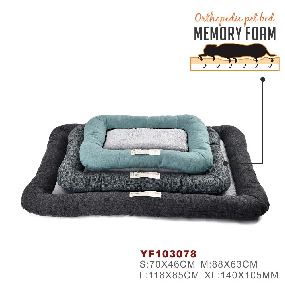 Оптом мягкий уютный теплый ортопедический мягкий пенопласт с памятью кровать для собаки