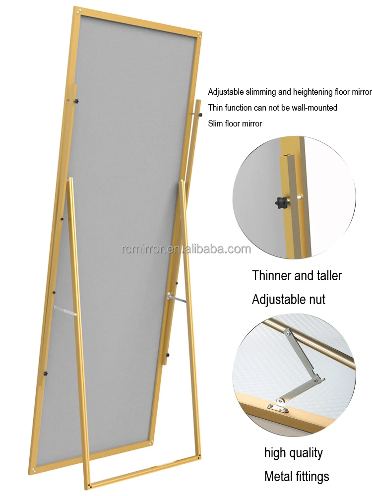 Wall Mount 55x165cm Rectangular Black Frame Mirror for Bathroom-Vertical&Horizontal Hang Ideal for Bedroom-Bathroom-Living Room