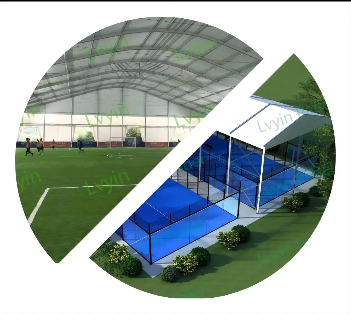 High Strength Factory Supply Easy Installation Paddl Courts Padel Court Roof