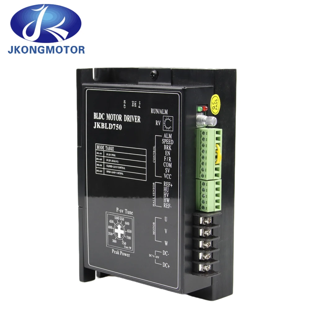 Jkongmotor JKBLD750 PWM speed regulation with hall sensor max 750w 3phase 24V to 60V brushless dc motor driver