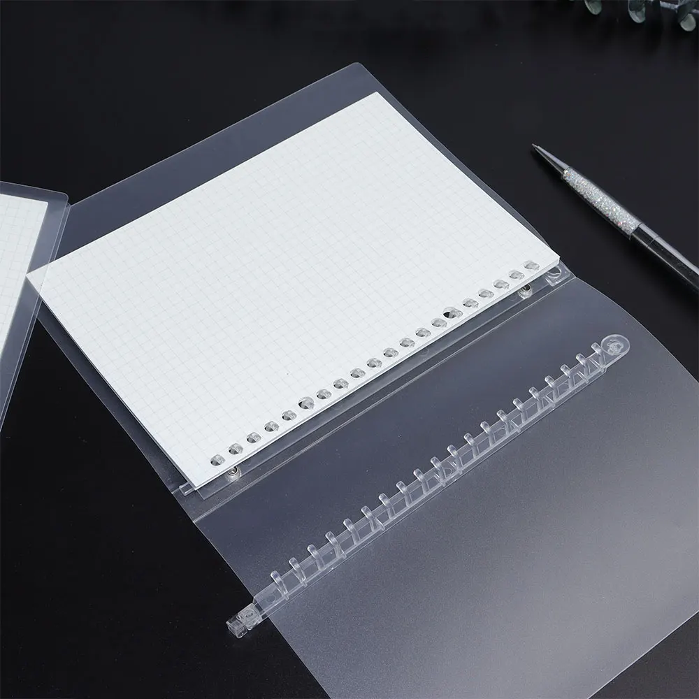 Wholesale PP cover school a5 spiral grid notebook with 4 pieces