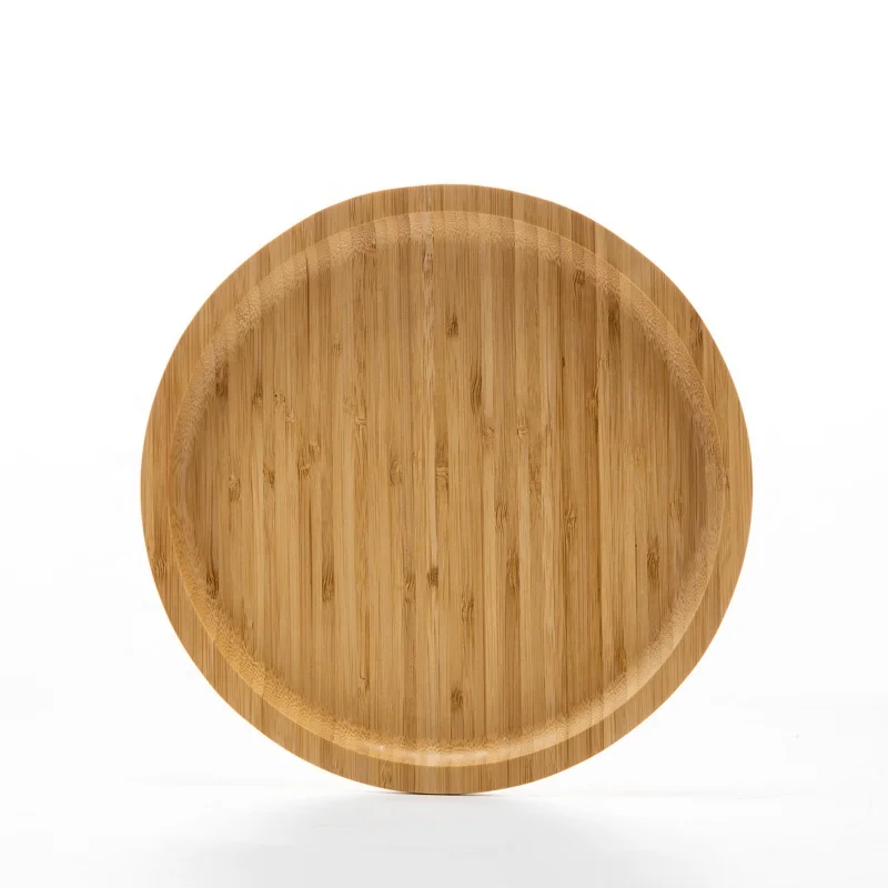High Quality Round catering  Food pizza Pallet Kitchenware Bamboo serving tray