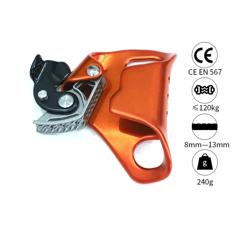 Rock Climbing Chest Ascender Climbing Mountaineering Tree Arborist Climbing Rappelling Equip for 8-13mm Rope