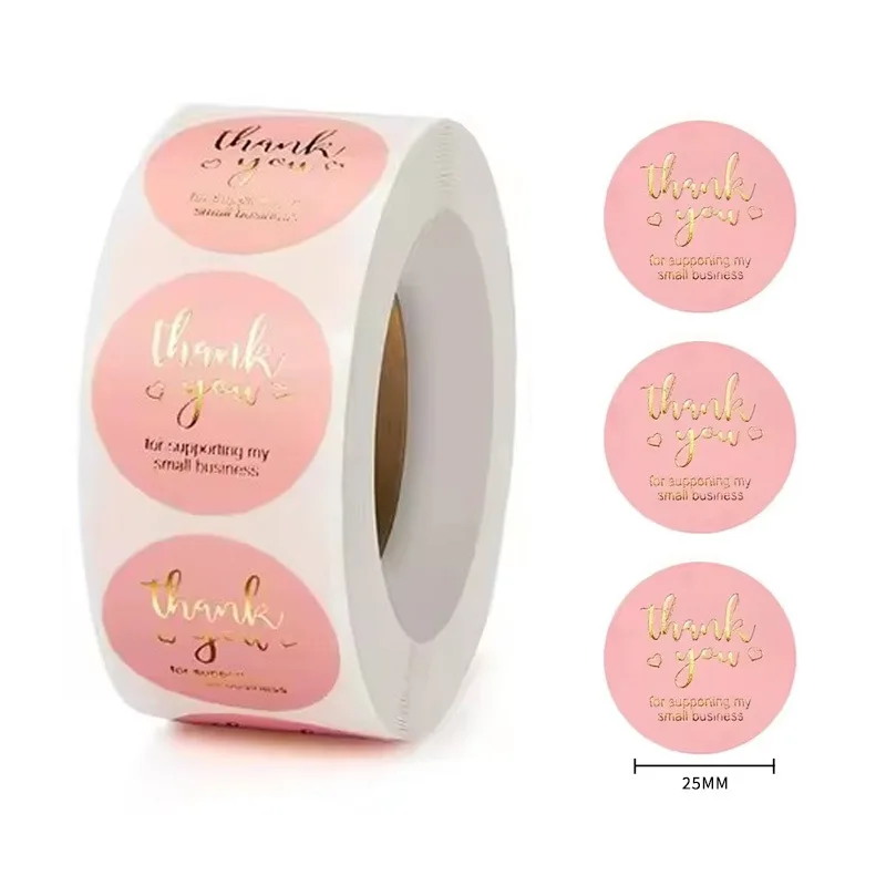 High Quality Adhesive vinyl waterproof label custom logo sticker Printing hot stamping gold foil brand stickers paper