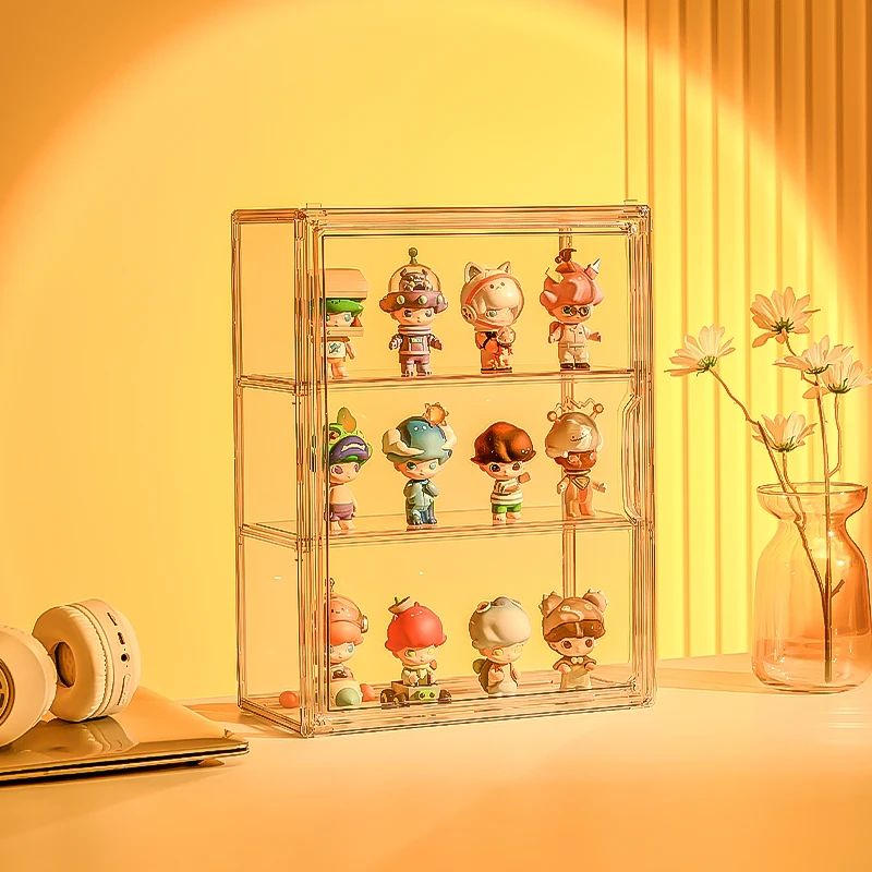 Hot Sale Clear Acrylic Display Case Dustproof Model Toy Showcase Action Figures Show Box Manual Models Storage Box