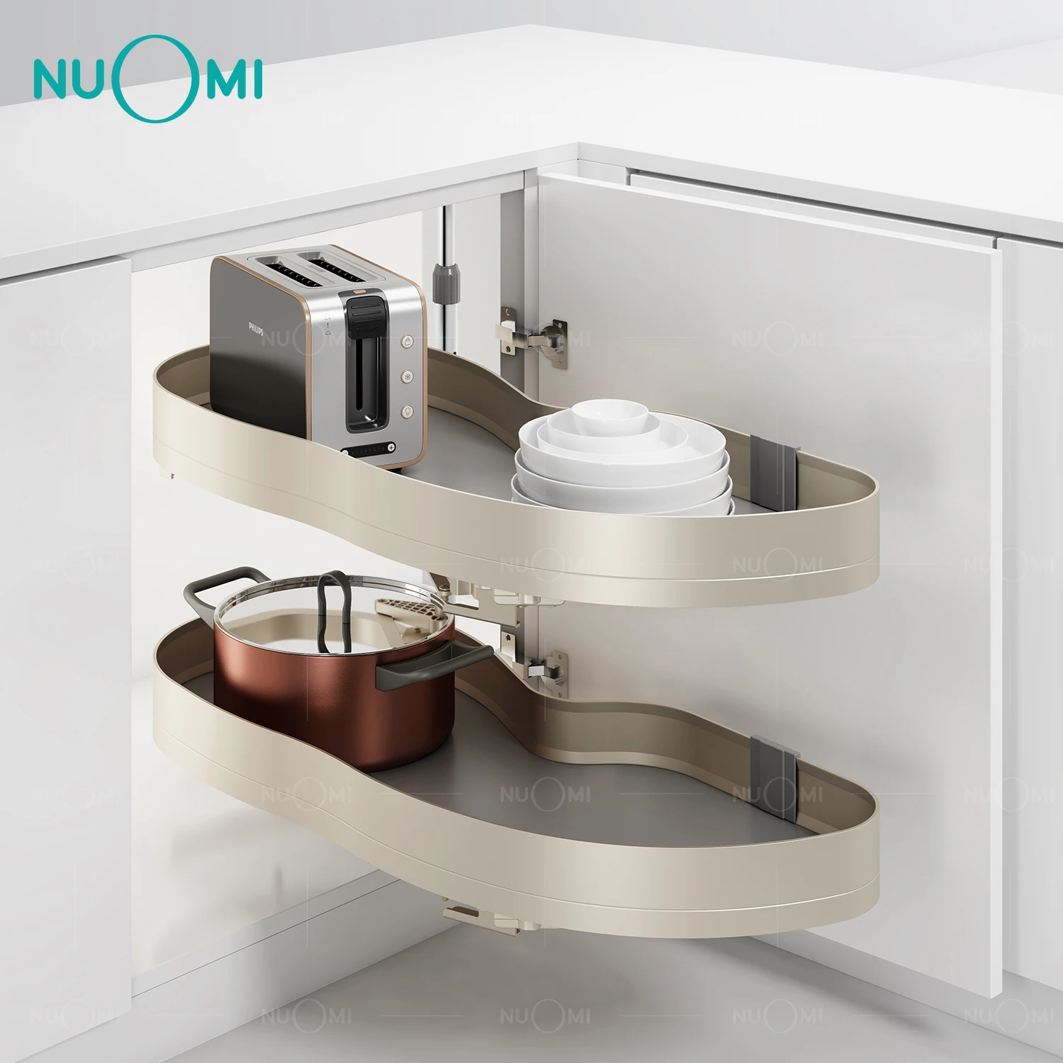Кухонный Органайзер NUOMI Home Design двухслойный угловой органайзер для хранения кухни