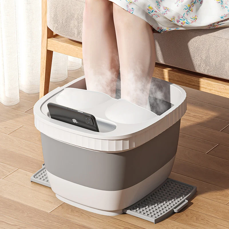 Multifunctional Household Bathroom Basin Collapsible Plastic Footbath Tub Folding Foot Water Bucket