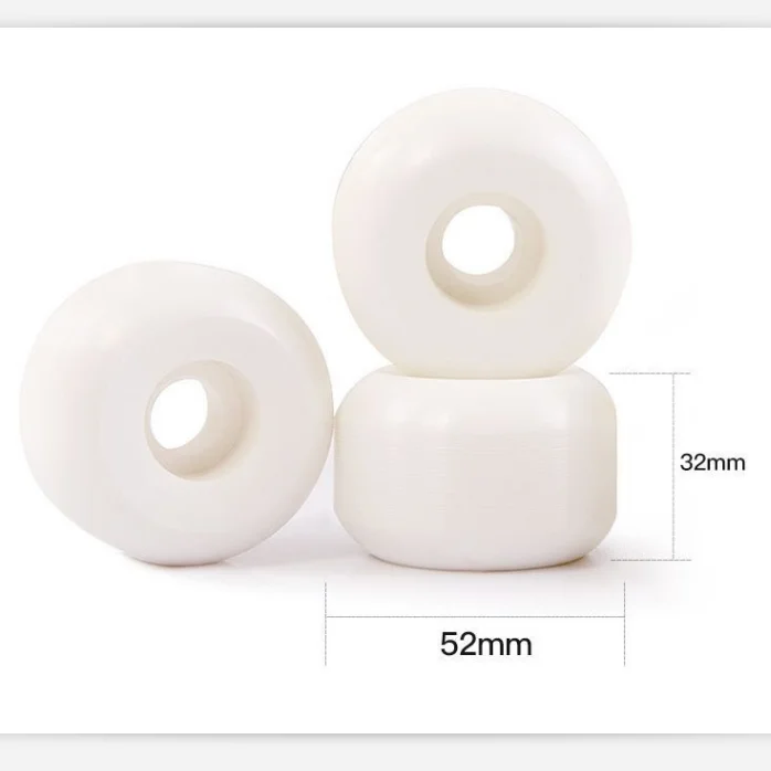 China Manufacture H Or C Shape White Custom Blank Street Skateboard Skate Board Wheels